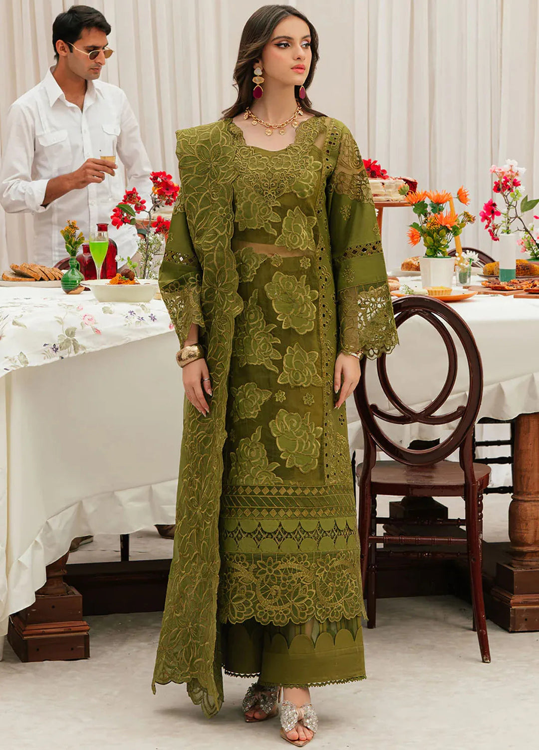 Allenura By Mahnur Embroidered Lawn Suits Unstitched 3 Piece MN24A D-06 Reverie - Luxury Collection