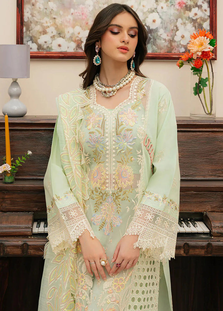 Allenura By Mahnur Embroidered Lawn Suits Unstitched 3 Piece MN24A D-08 Caroline - Luxury Collection