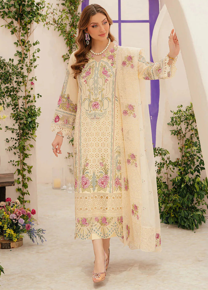 Allenura By Mahnur Embroidered Lawn Suits Unstitched 3 Piece MN24A D-14 Amour - Luxury Collection