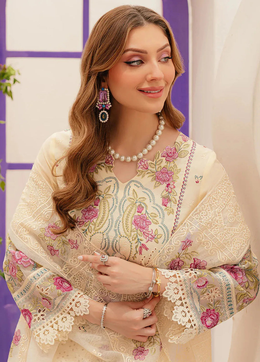 Allenura By Mahnur Embroidered Lawn Suits Unstitched 3 Piece MN24A D-14 Amour - Luxury Collection