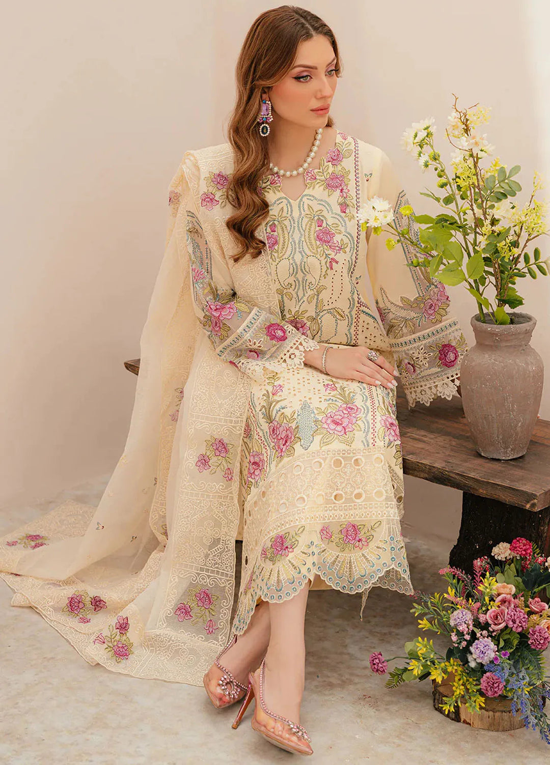 Allenura By Mahnur Embroidered Lawn Suits Unstitched 3 Piece MN24A D-14 Amour - Luxury Collection