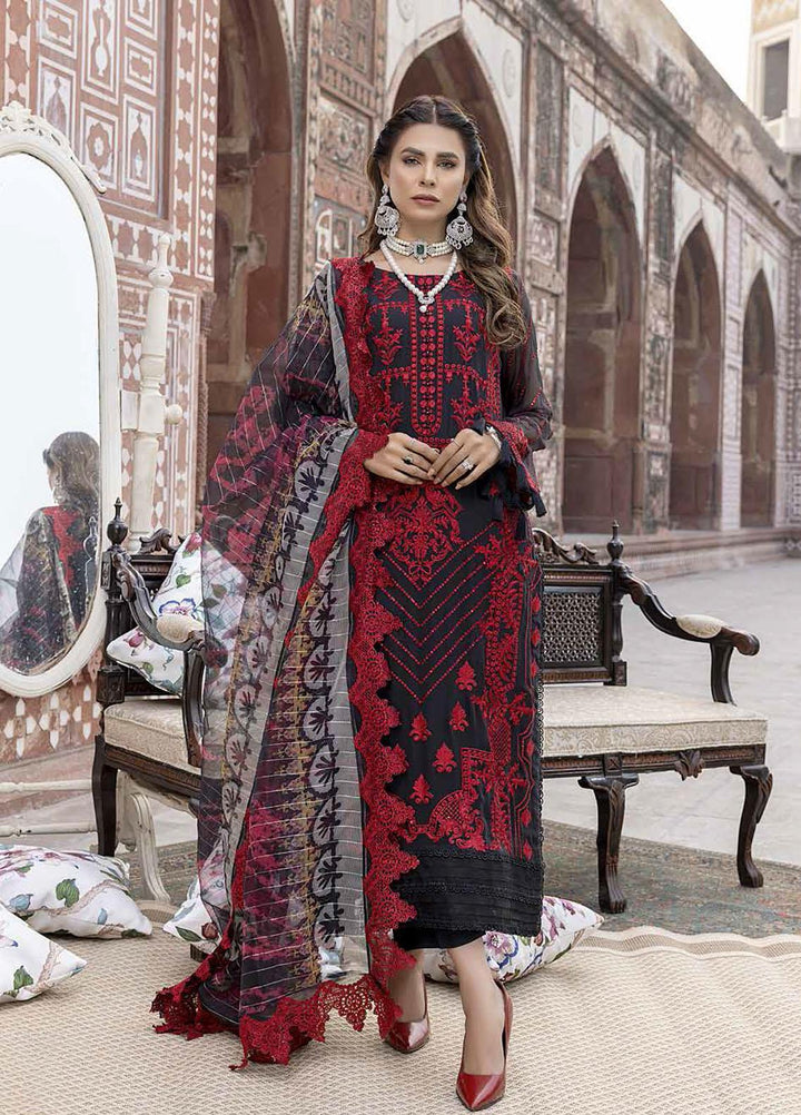 Allure By Charizma Embroidered Chiffon Suits Unstitched 3 Piece CRZ22AC CAL-01 - Luxury Collection