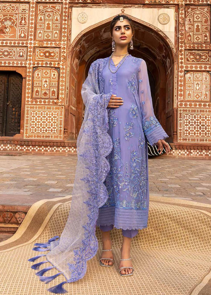 Allure By Charizma Embroidered Chiffon Suits Unstitched 3 Piece CRZ22AC CAL-04 - Luxury Collection