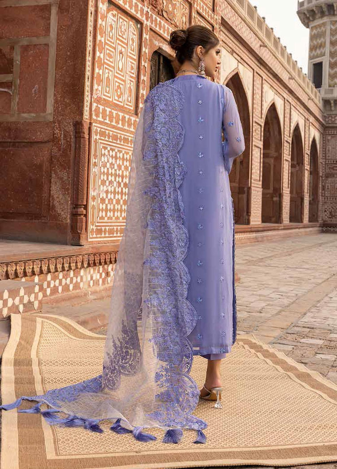 Allure By Charizma Embroidered Chiffon Suits Unstitched 3 Piece CRZ22AC CAL-04 - Luxury Collection