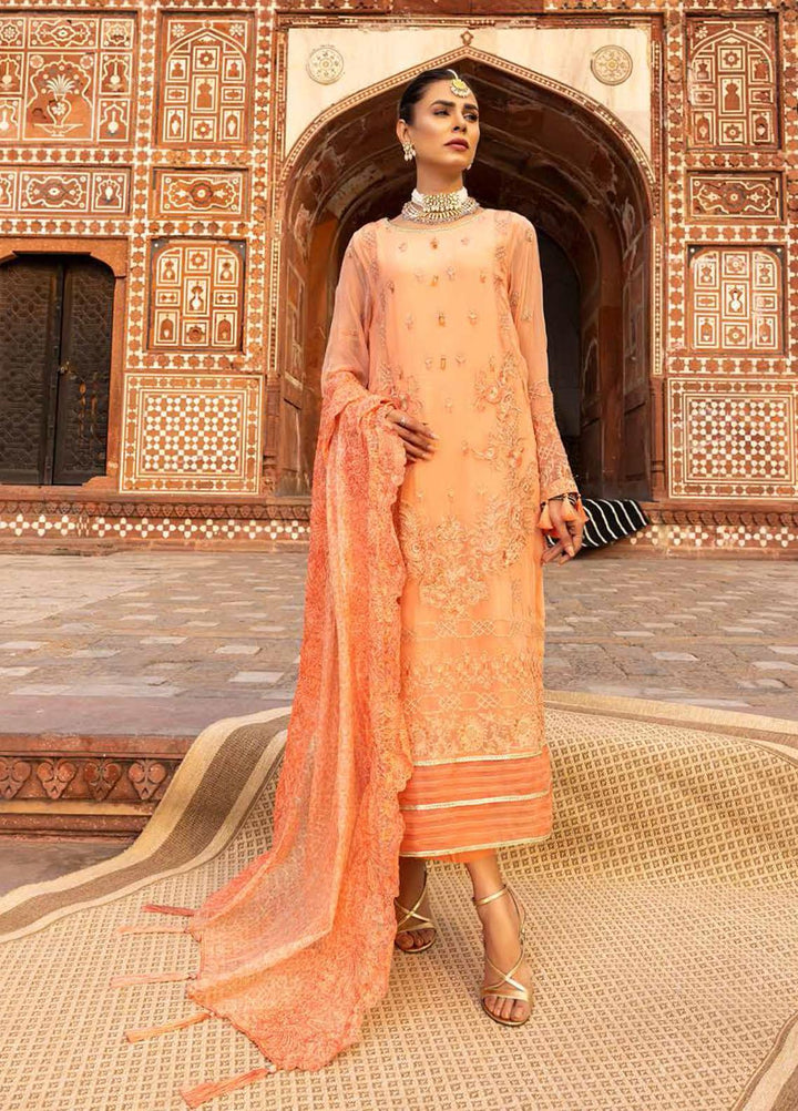 Allure By Charizma Embroidered Chiffon Suits Unstitched 3 Piece CRZ22AC CAL-05 - Luxury Collection