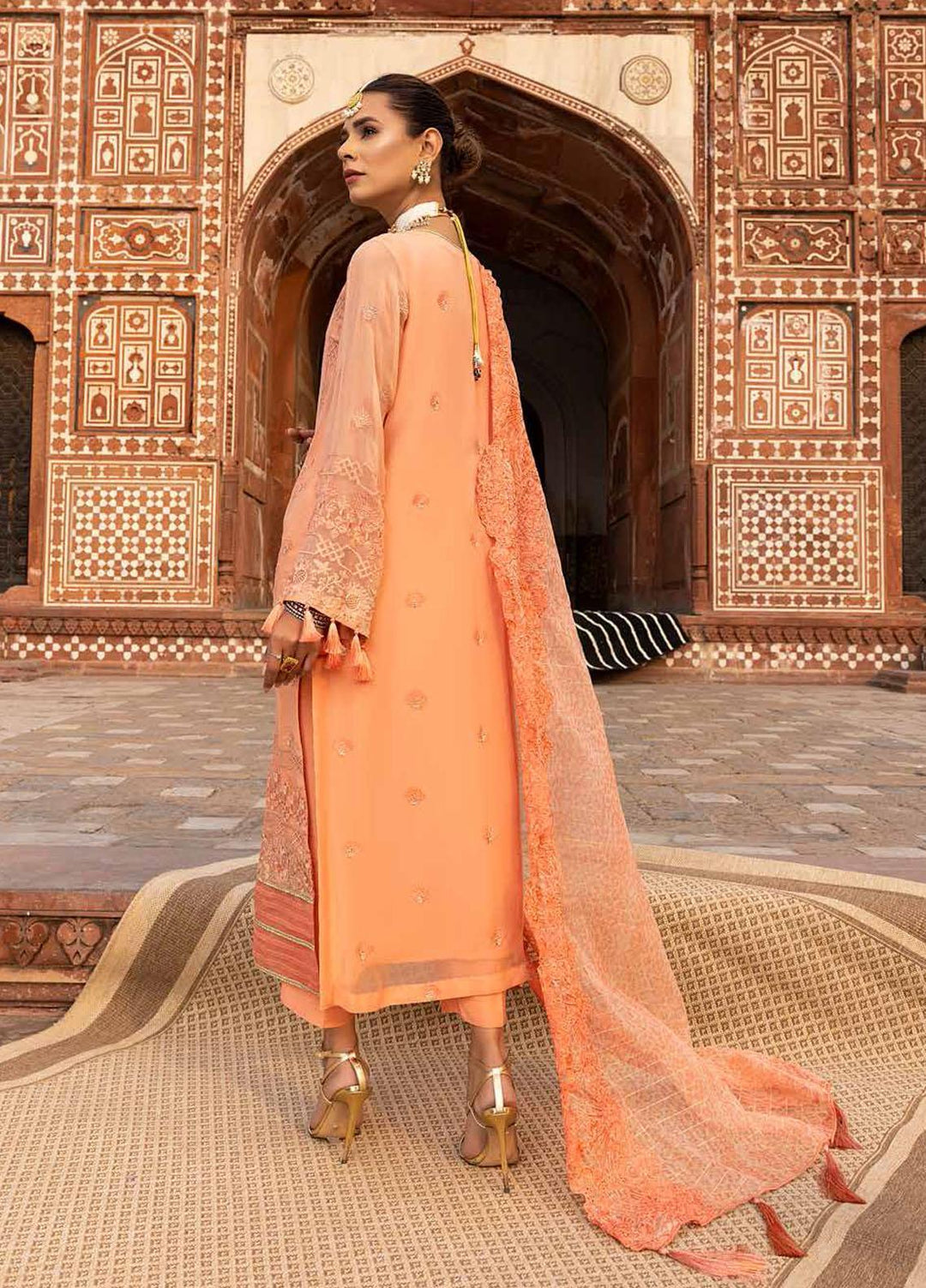 Allure By Charizma Embroidered Chiffon Suits Unstitched 3 Piece CRZ22AC CAL-05 - Luxury Collection