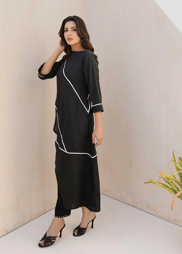 Jooray Kapray Pret  Silk 2 Piece Suit JK23A Astounding Black