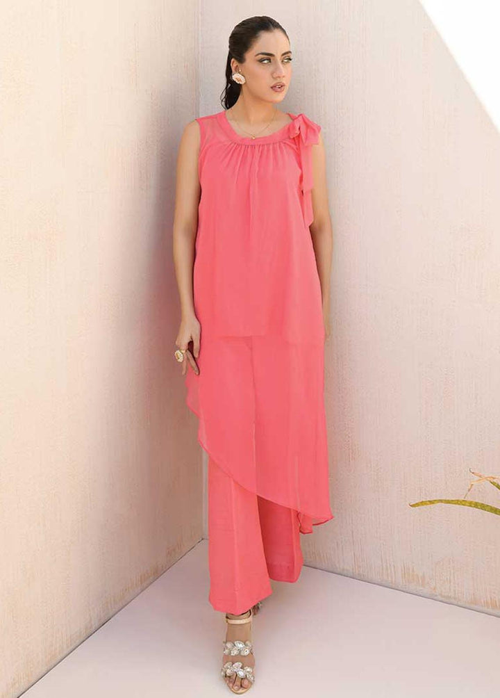 Jooray Kapray Pret  Chiffon 2 Piece Suit JK23A Bubble Gum Pink