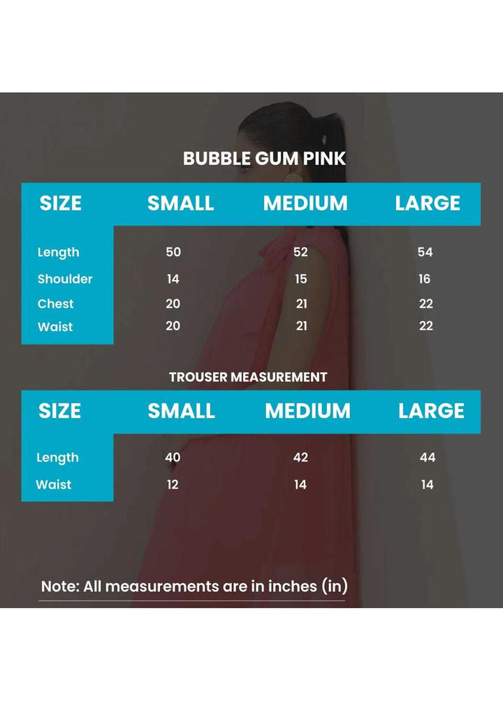 Jooray Kapray Pret  Chiffon 2 Piece Suit JK23A Bubble Gum Pink