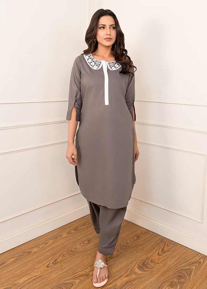 Jooray Kapray Pret  Cotton 2 Piece Suit JK23A Grayish