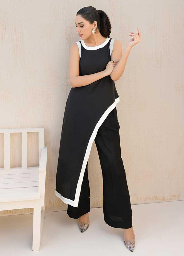 Jooray Kapray Pret  Chiffon 2 Piece Suit JK23A Magnificent Black