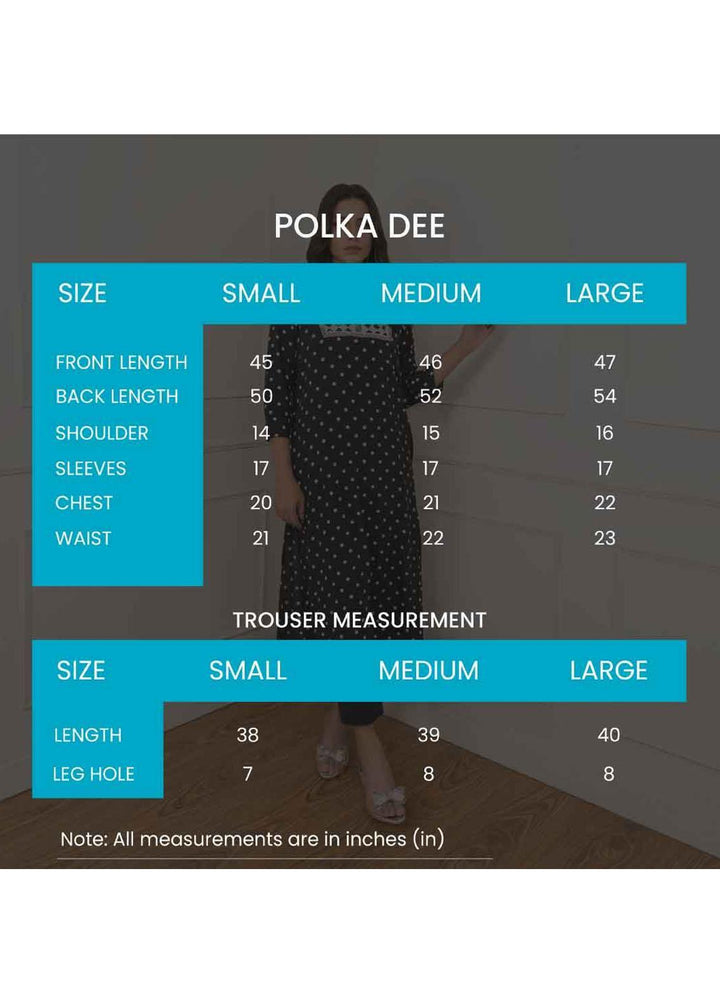 Jooray Kapray Pret  Crepe 2 Piece Suit JK23A Polka Dee