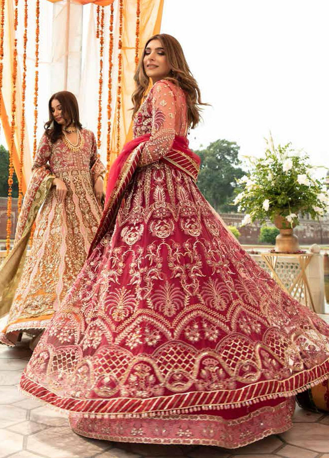 ALIF By AJR Banno Ki Sahelian Embroidered Net Suits Unstitched 3 Piece AJR22BS ALW-22-01 DEEWANGI - Wedding Collection