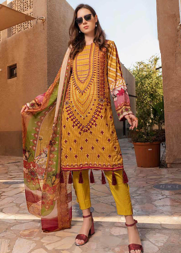 Alyssa by Banafsheh Embroidered Lawn Suits Unstitched 3 Piece BF21AL D-02 - Luxury Summer Collection