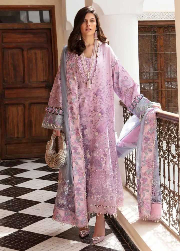 Amaani By Republic Womenswear Embroidered Lawn Suits Unstitched 3 Piece RW23A D-2B Fatine - Luxury Eid Collection