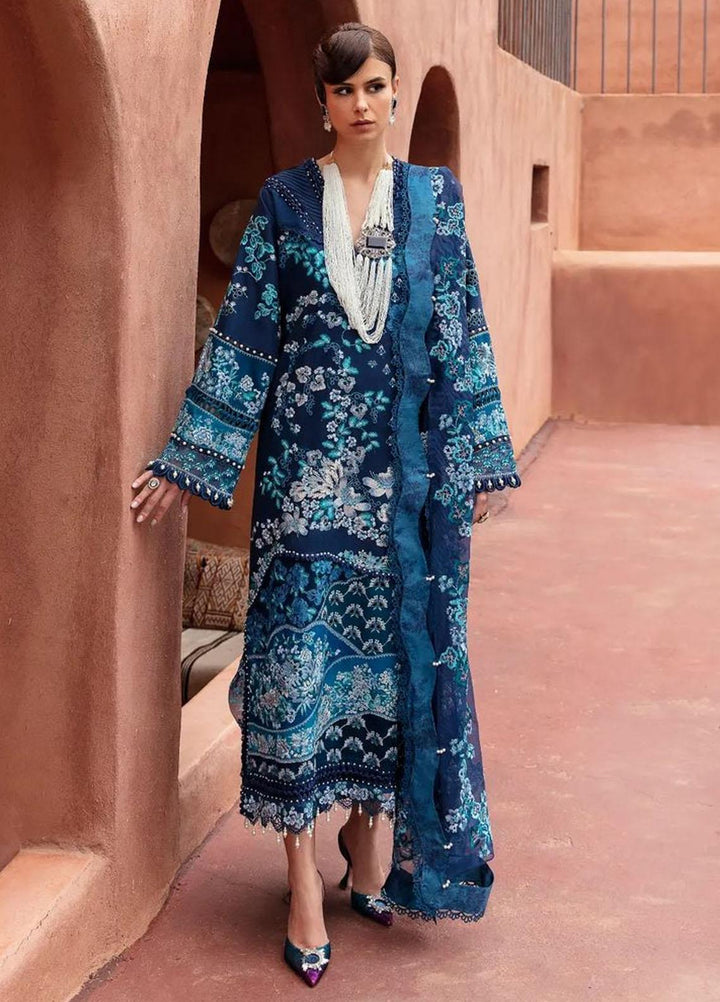 Amaani By Republic Womenswear Embroidered Lawn Suits Unstitched 3 Piece RW23A D-3A Nora - Luxury Eid Collection