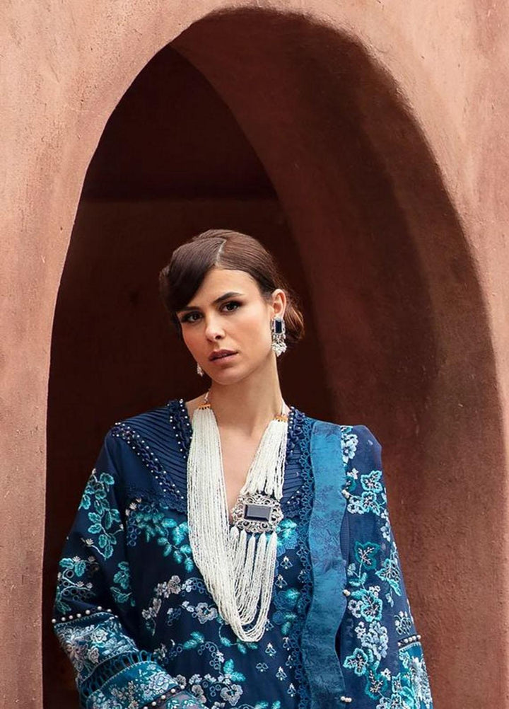 Amaani By Republic Womenswear Embroidered Lawn Suits Unstitched 3 Piece RW23A D-3A Nora - Luxury Eid Collection