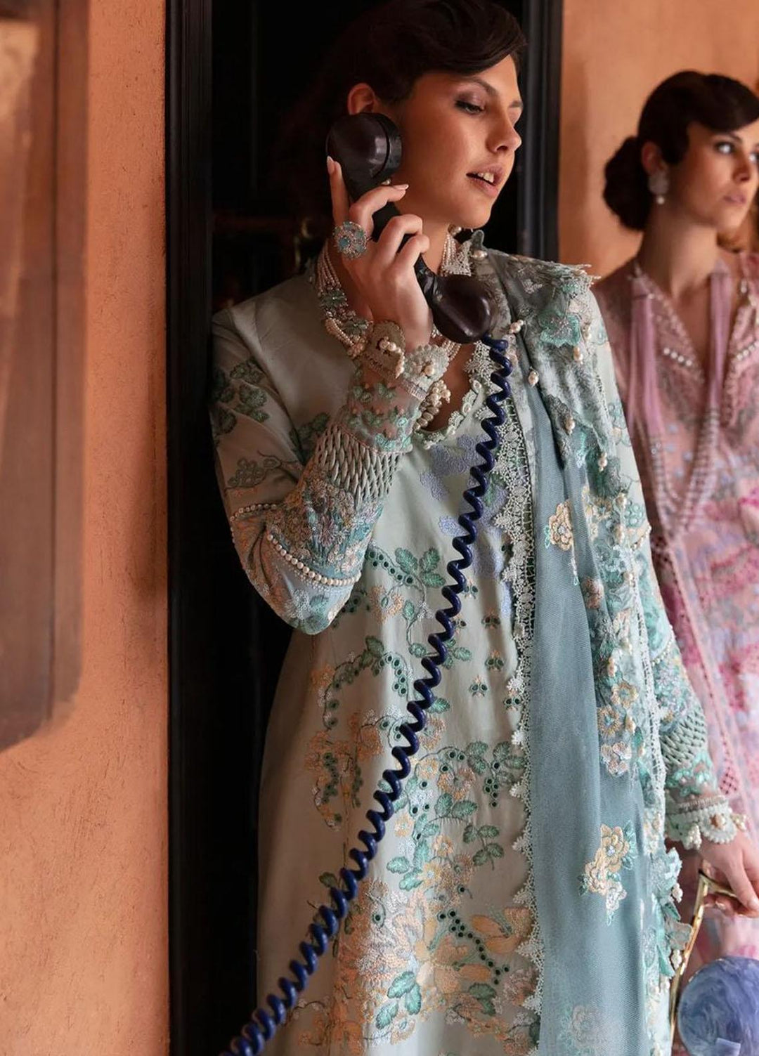 Amaani By Republic Womenswear Embroidered Lawn Suits Unstitched 3 Piece RW23A D-3B Nora - Luxury Eid Collection