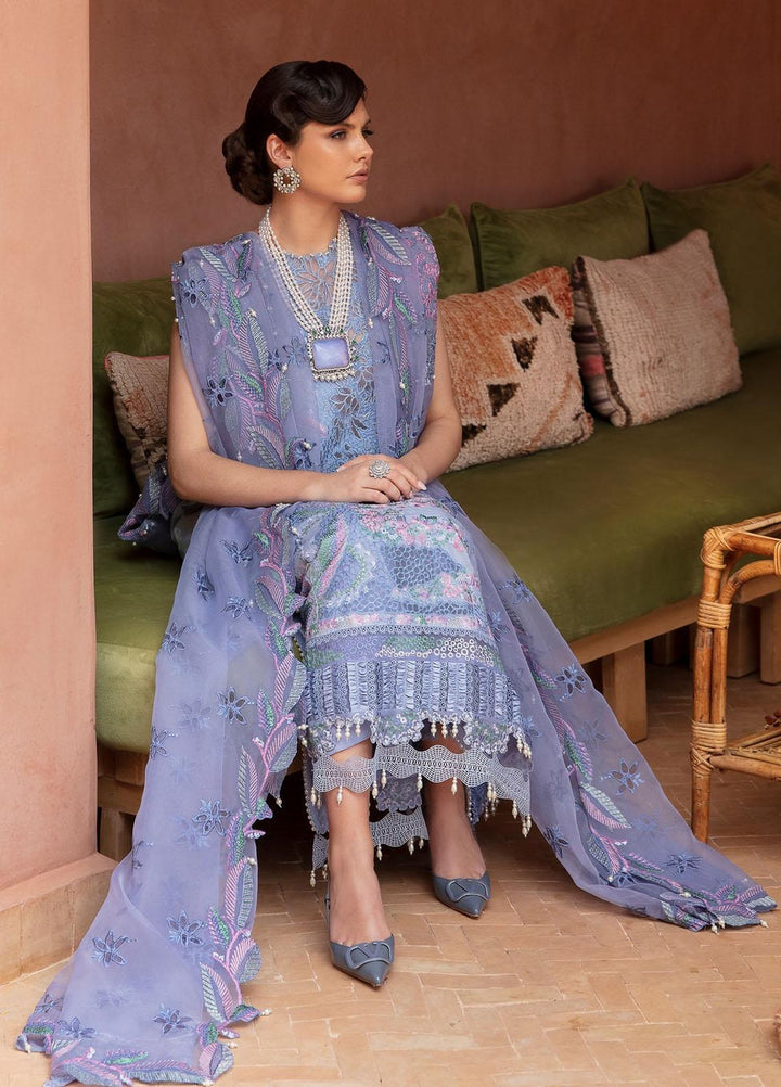 Amaani By Republic Womenswear Embroidered jacquard Suits Unstitched 3 Piece RW23A D-4B Sepal - Luxury Eid Collection