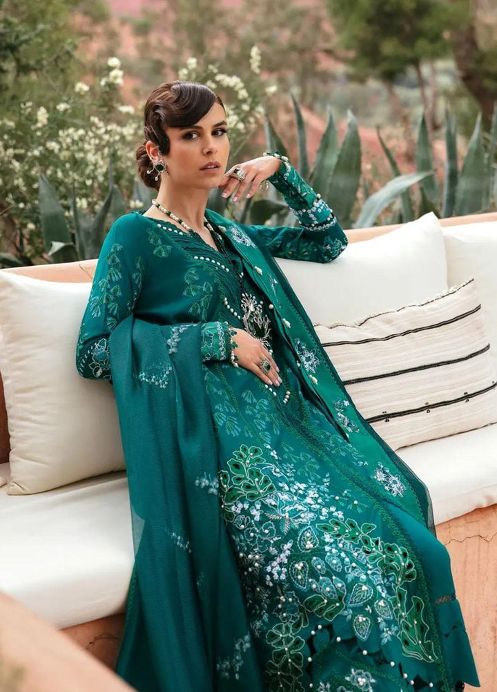 Amaani By Republic Womenswear Embroidered Lawn Suits Unstitched 3 Piece RW23A D-5A Oran - Luxury Eid Collection