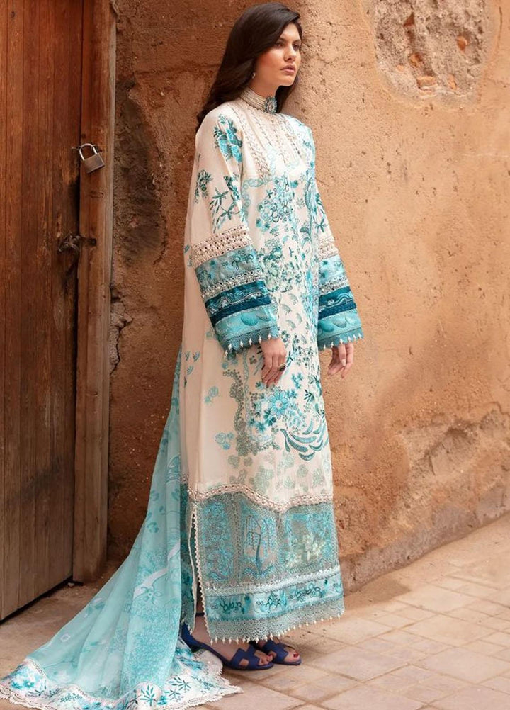 Amaani By Republic Womenswear Embroidered jacquard Suits Unstitched 3 Piece RW23A D-6B Tilila - Luxury Eid Collection