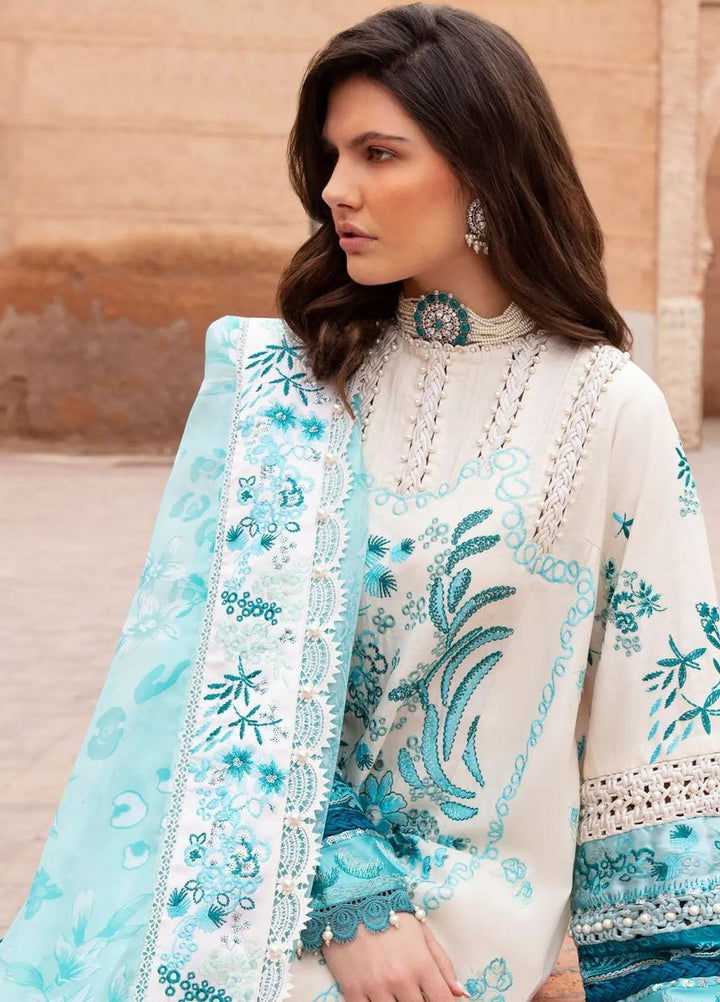 Amaani By Republic Womenswear Embroidered jacquard Suits Unstitched 3 Piece RW23A D-6B Tilila - Luxury Eid Collection