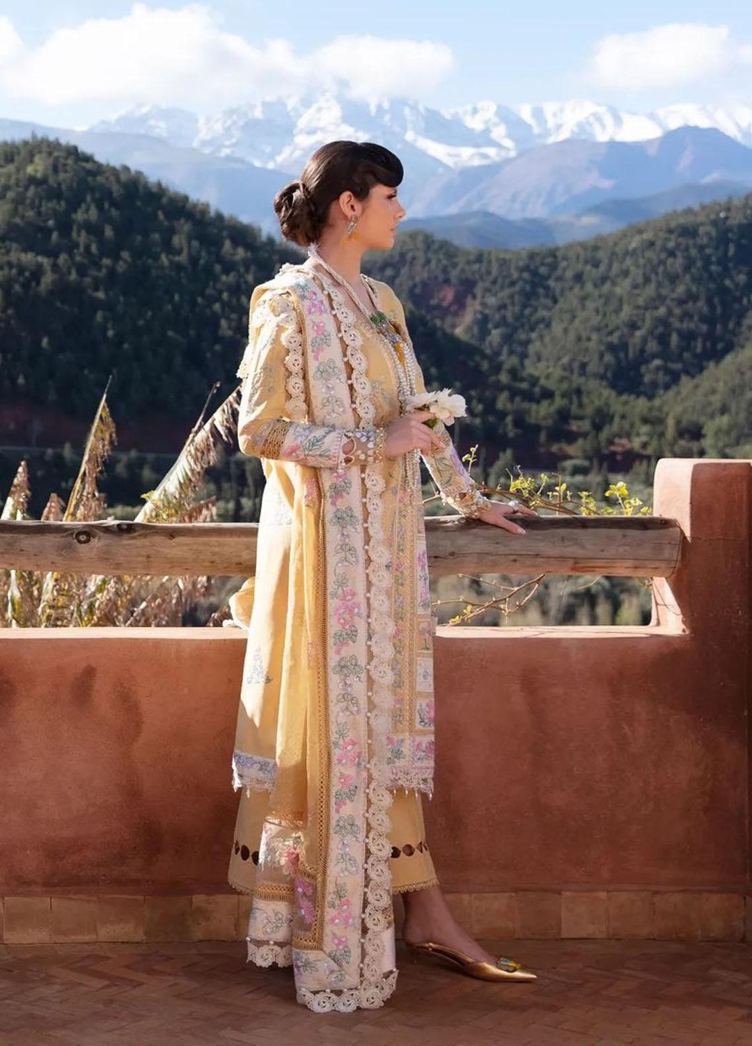 Minor Defect - Amaani By Republic Womenswear Embroidered Lawn Suits Unstitched 3 Piece RW23A D-8A Aleah - Luxury Eid Collection