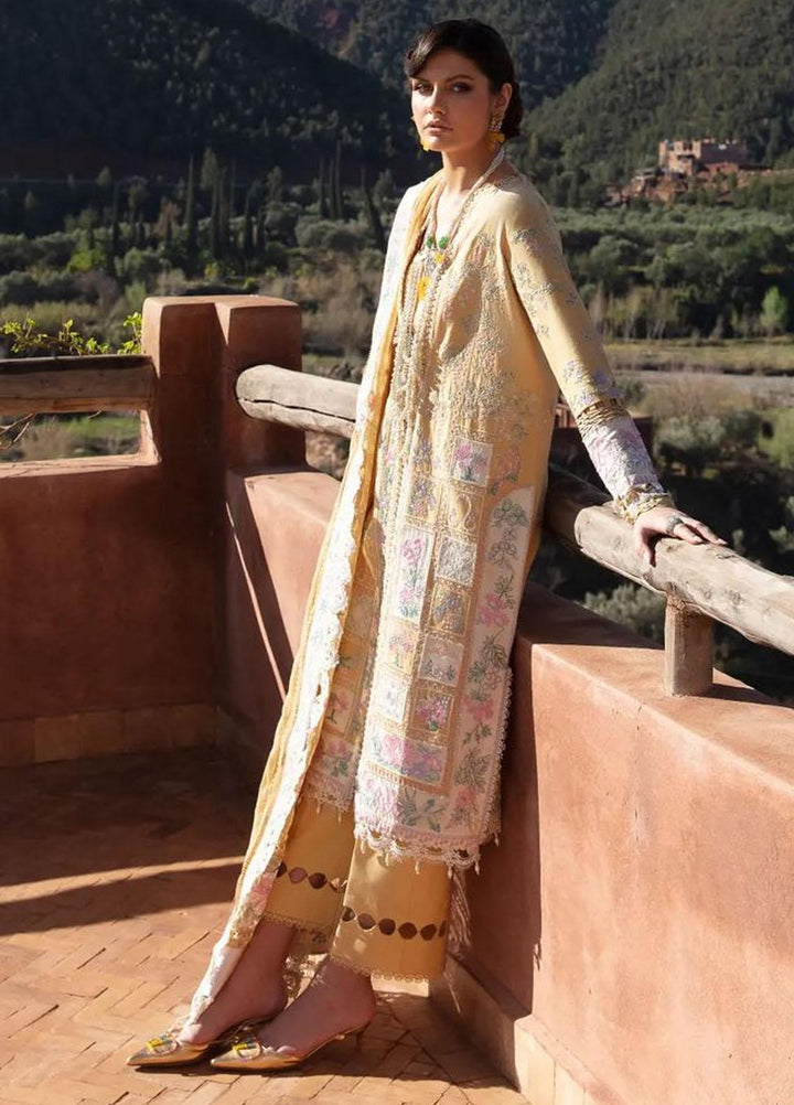 Minor Defect - Amaani By Republic Womenswear Embroidered Lawn Suits Unstitched 3 Piece RW23A D-8A Aleah - Luxury Eid Collection
