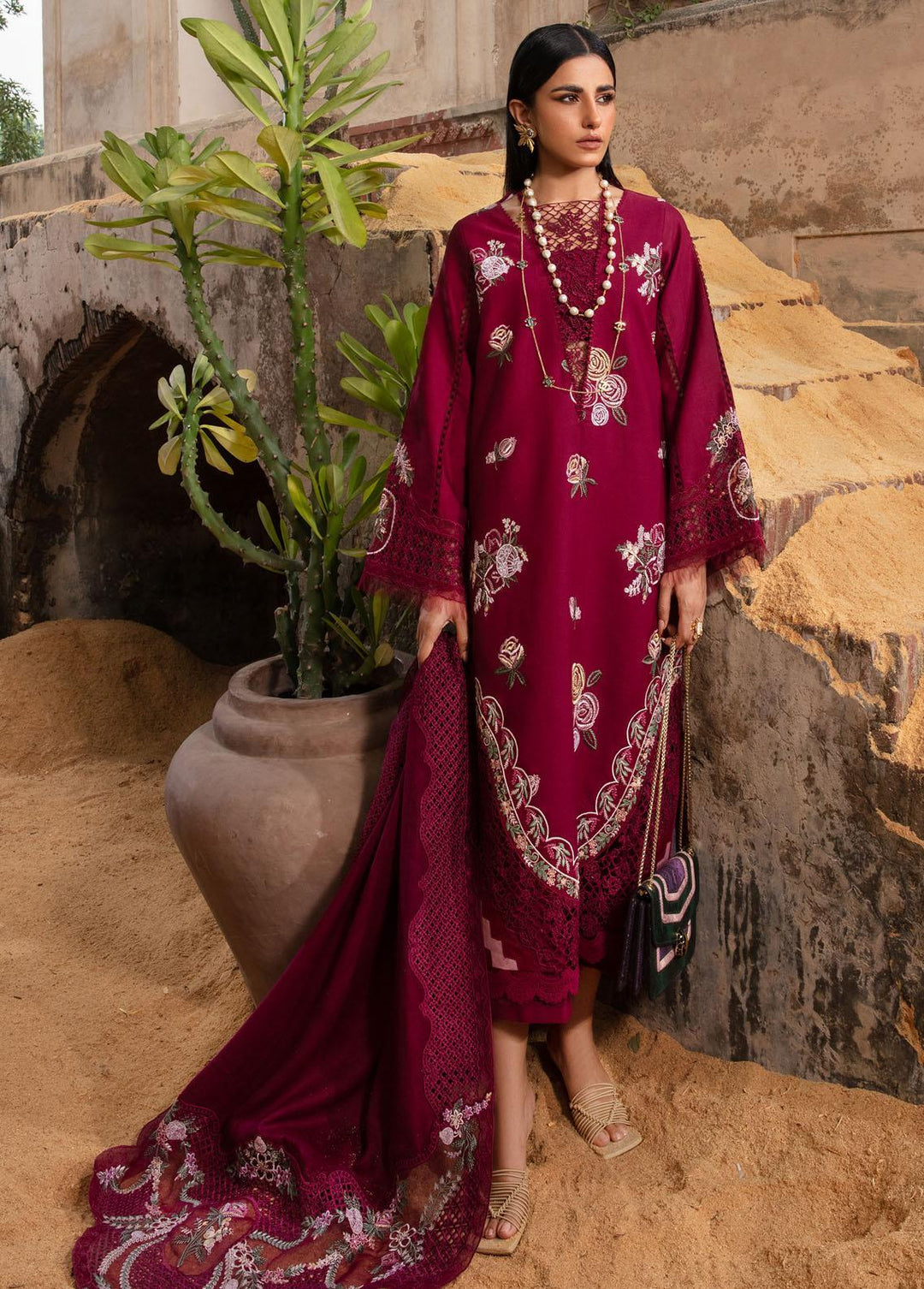 Crimson Pret Embroidered Khaddar 4 Piece Suit CRWP-04