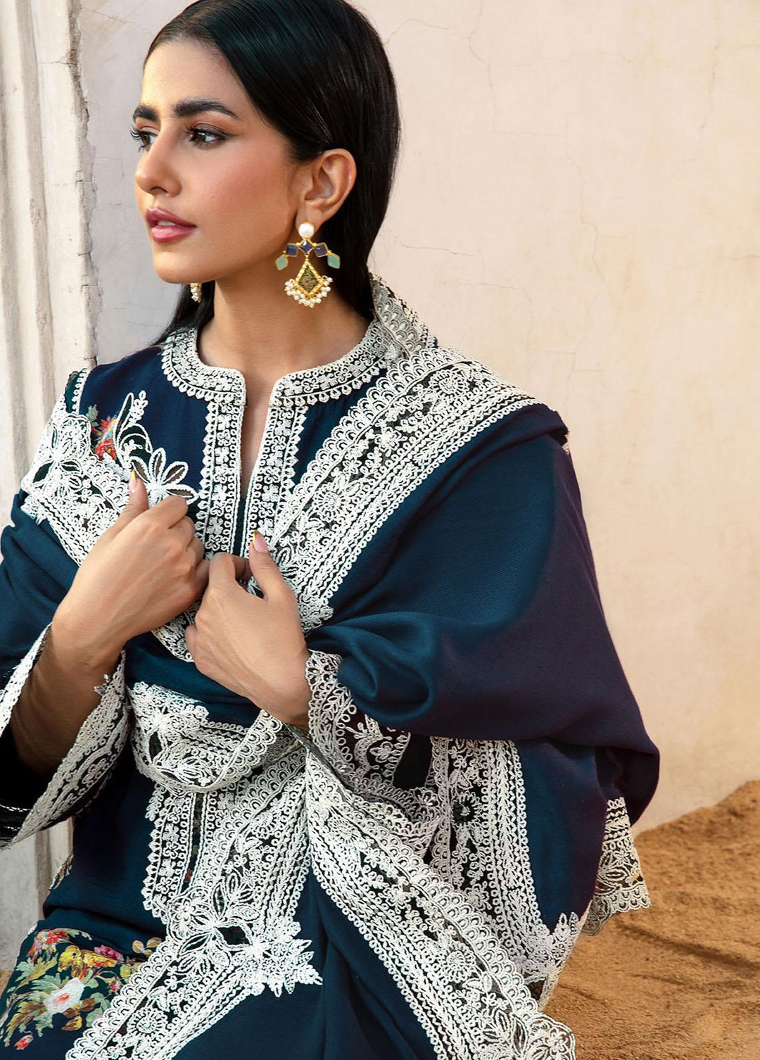 Crimson Pret Embroidered Khaddar 4 Piece Suit CRWP-2B