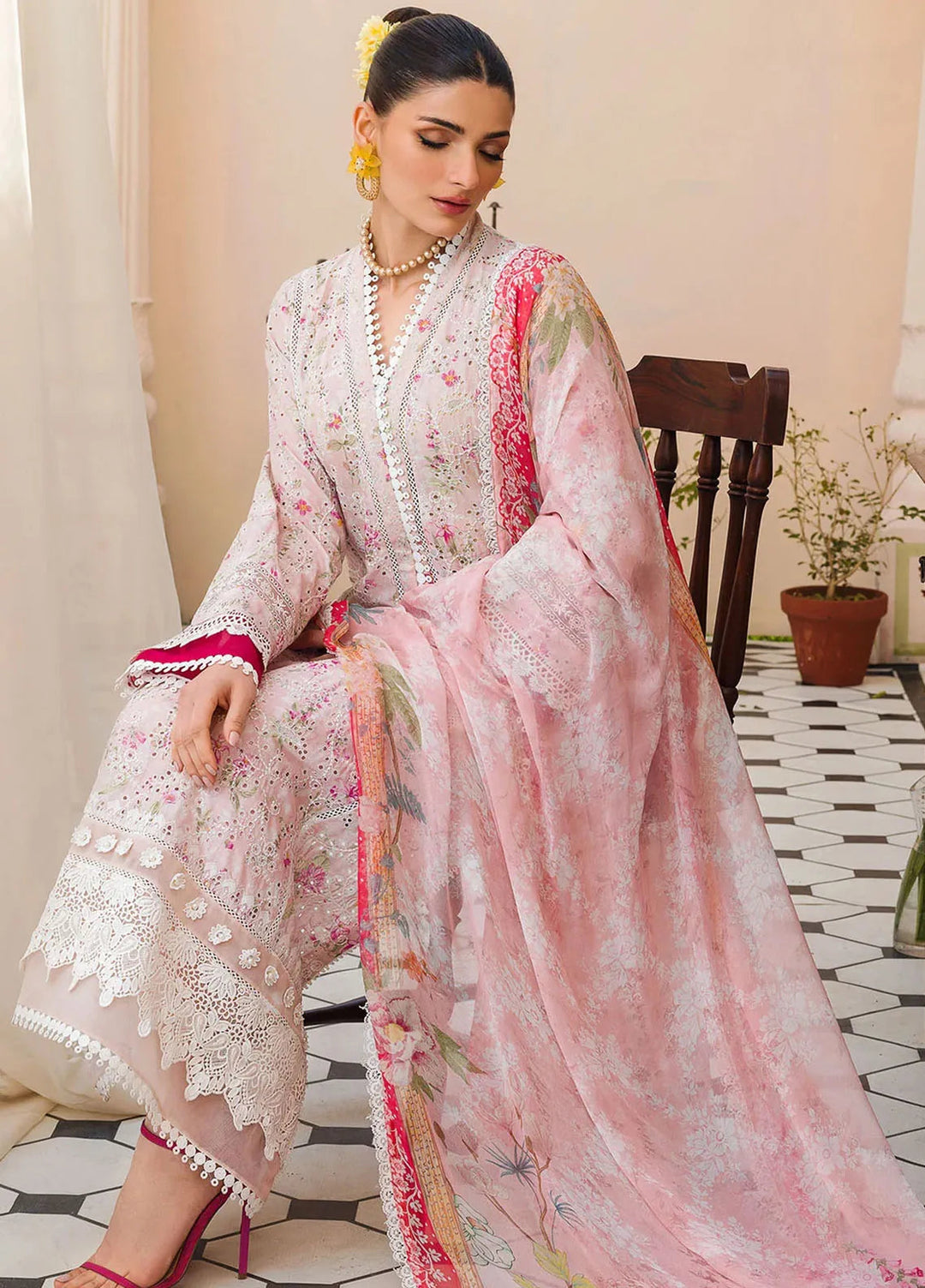 Amal by Motifz Embroidered Lawn Suit Unstitched 3 Piece MT24A 4621-Marissa - Summer Collection