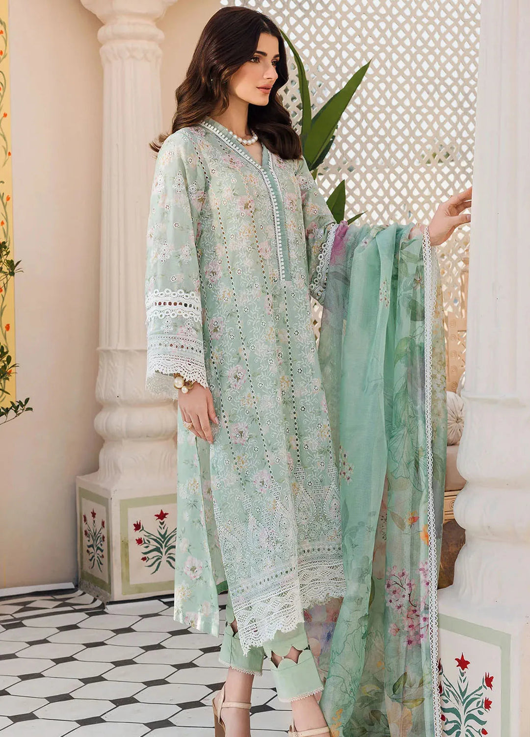 Amal by Motifz Embroidered Lawn Suit Unstitched 3 Piece MT24A 4624-Alaska - Summer Collection