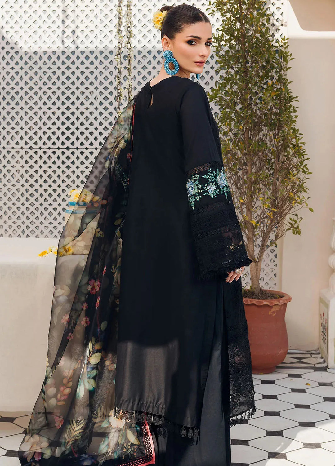 Amal by Motifz Embroidered Lawn Suit Unstitched 3 Piece MT24A 4630-Zile-Sahil - Summer Collection