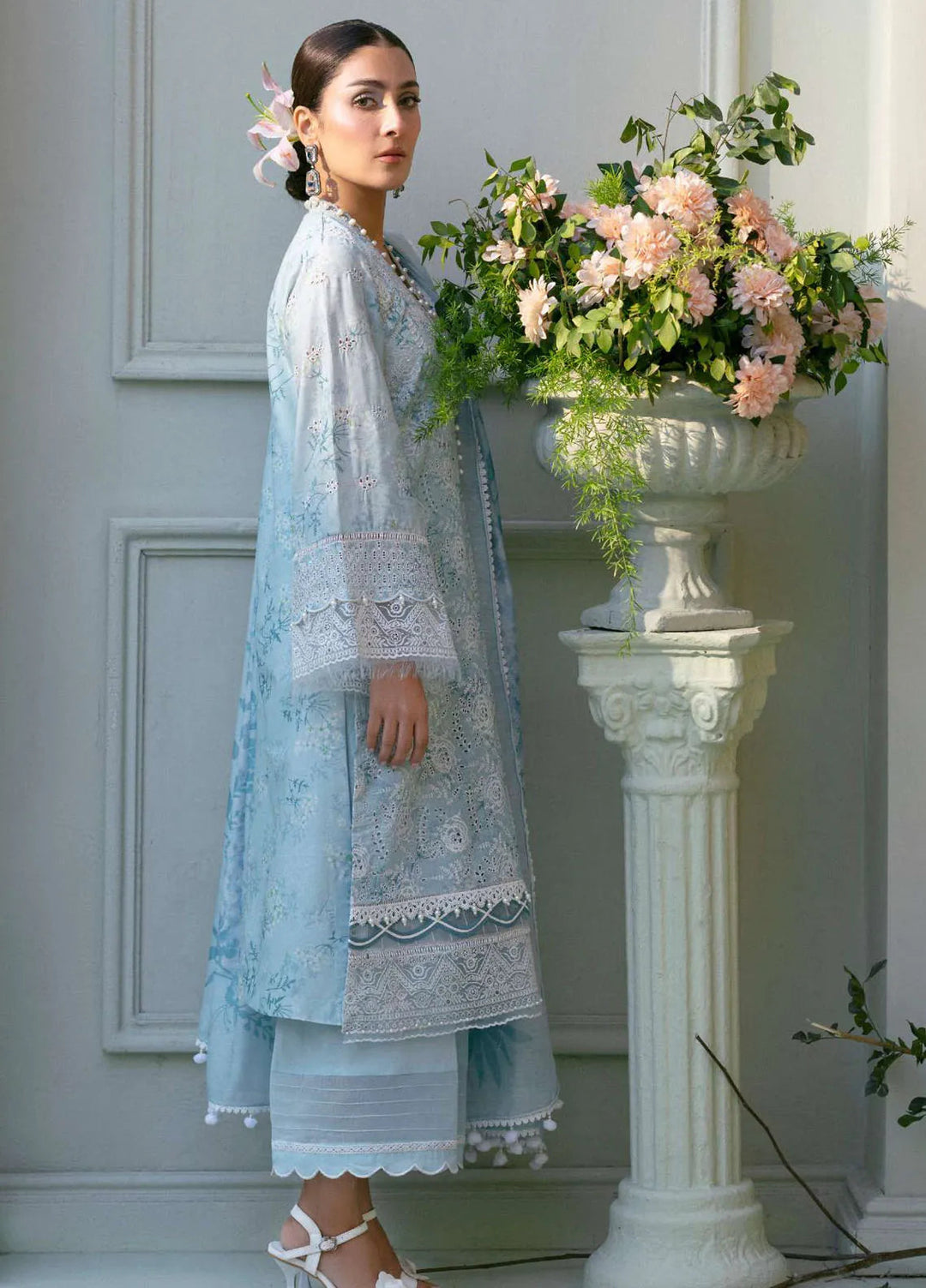 Amal by Motifz Embroidered Lawn Suits Unstitched 3 Piece 5425 Lavender - Summer Collection