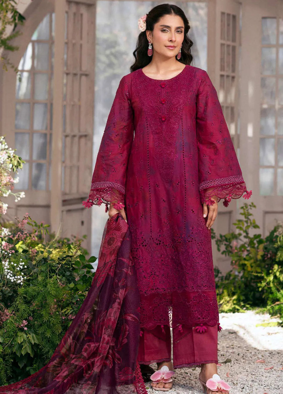 Amal by Motifz Embroidered Lawn Suits Unstitched 3 Piece 5426 Blossom - Summer Collection