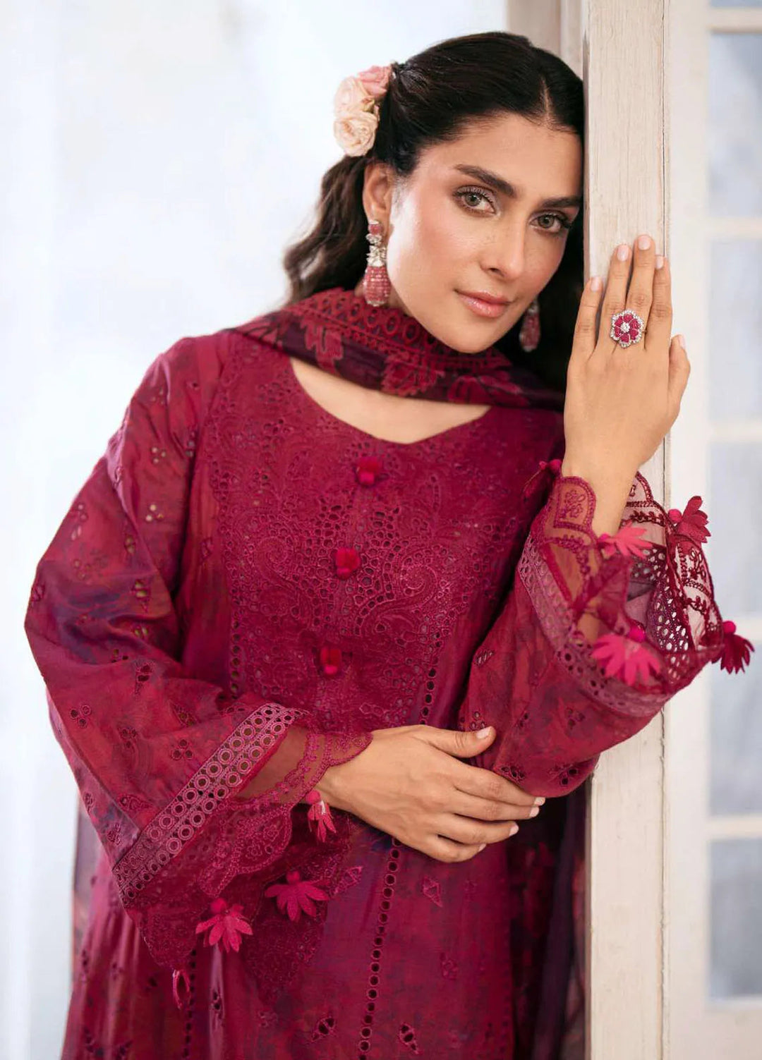 Amal by Motifz Embroidered Lawn Suits Unstitched 3 Piece 5426 Blossom - Summer Collection