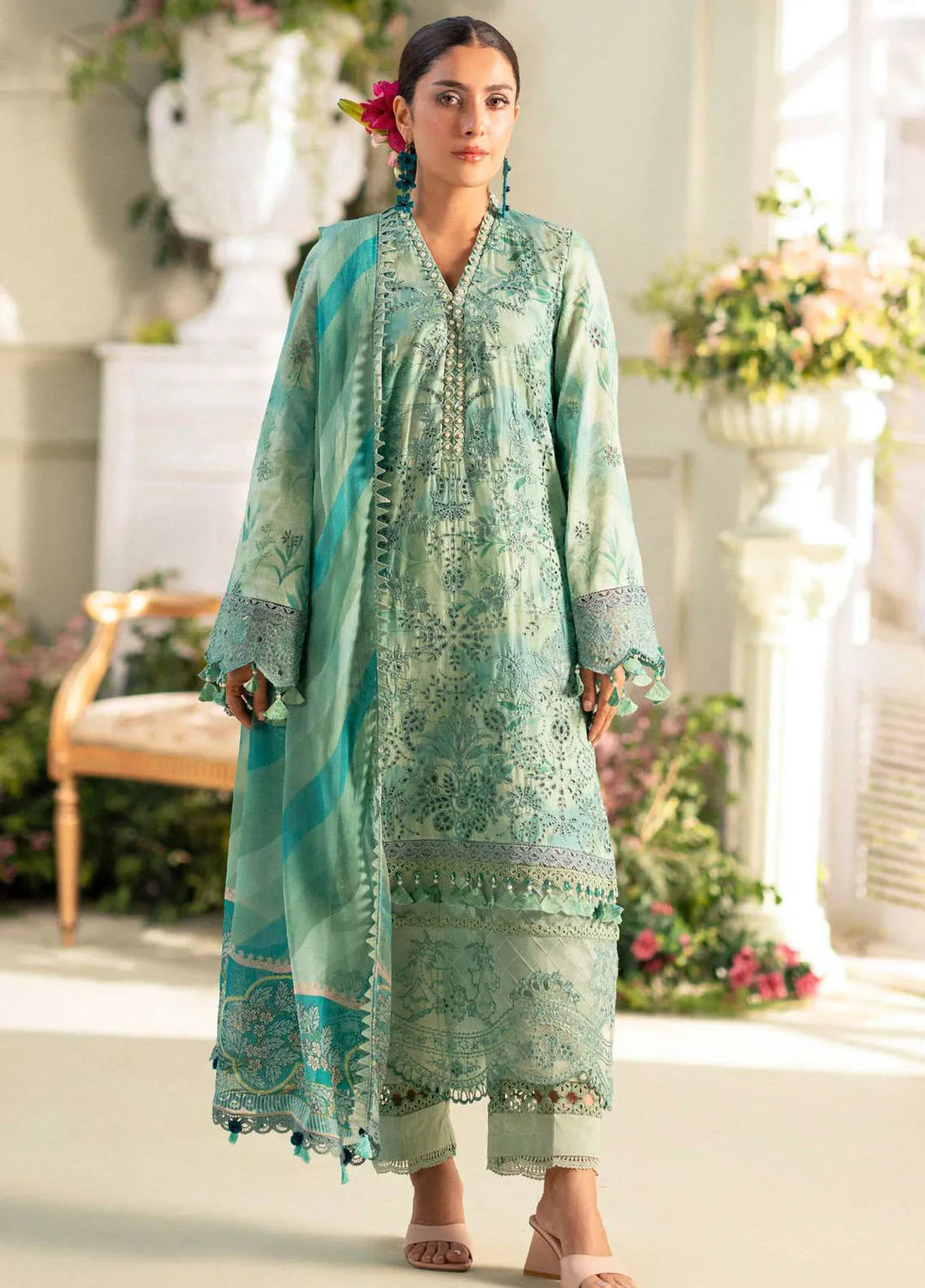 Amal by Motifz Embroidered Lawn Suits Unstitched 3 Piece 5430 Iris - Summer Collection