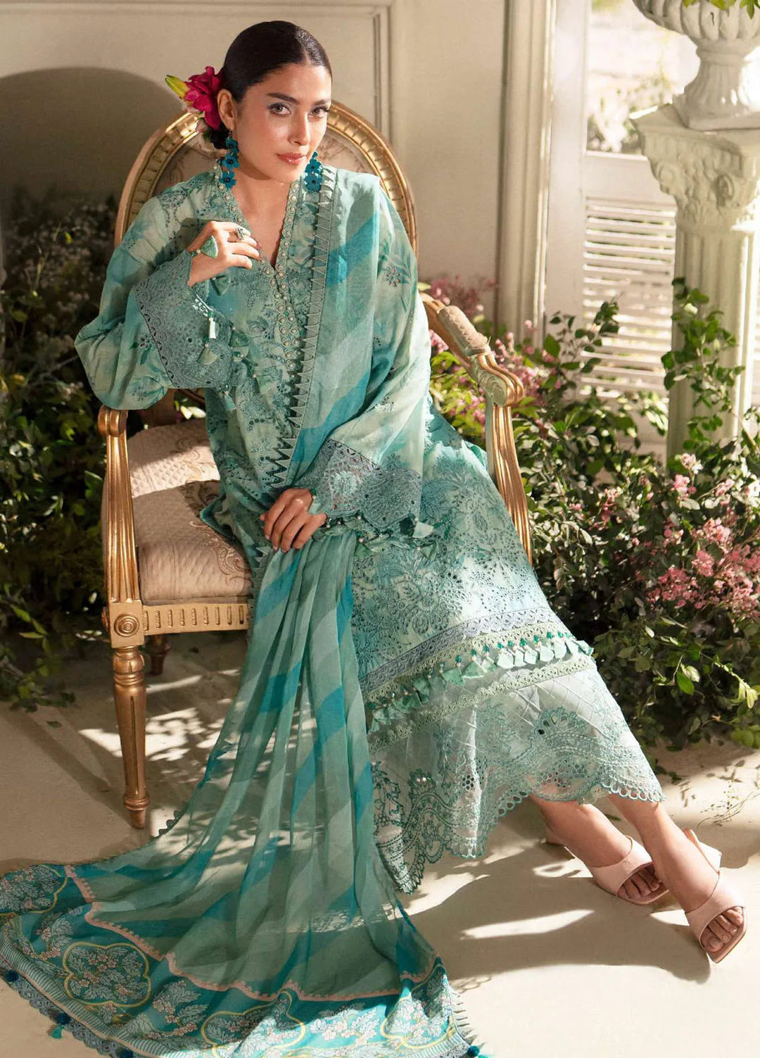 Amal by Motifz Embroidered Lawn Suits Unstitched 3 Piece 5430 Iris - Summer Collection