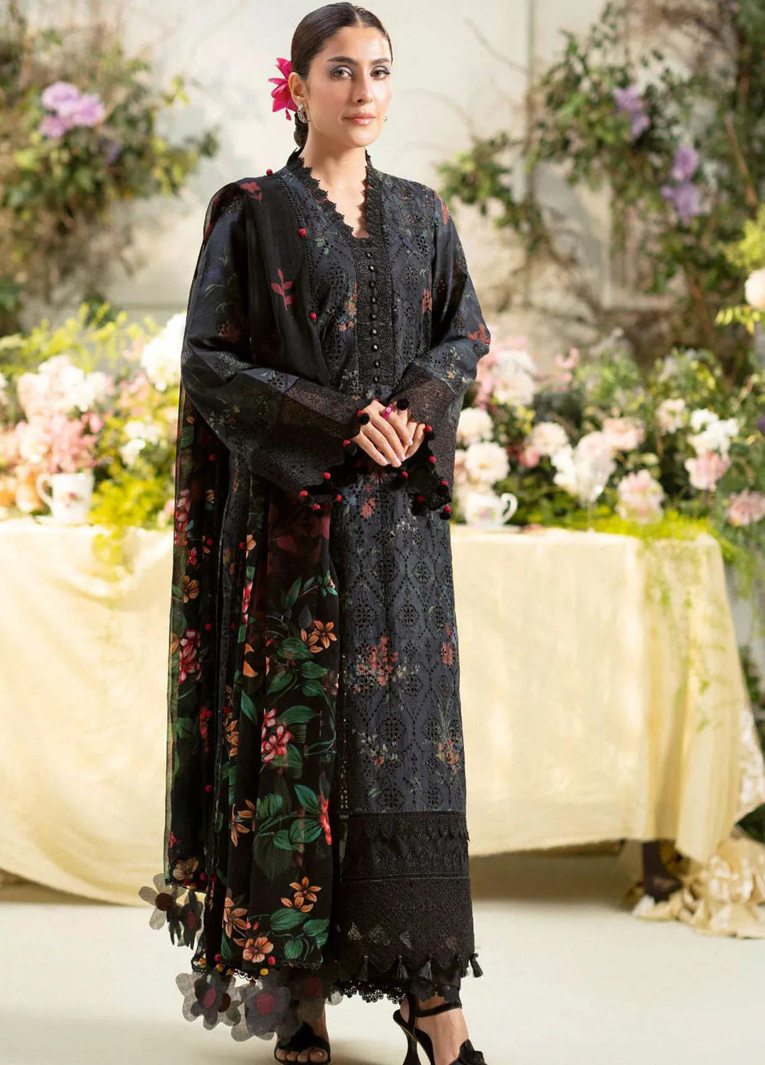 Amal by Motifz Embroidered Lawn Suits Unstitched 3 Piece 5433 Jasmine - Summer Collection
