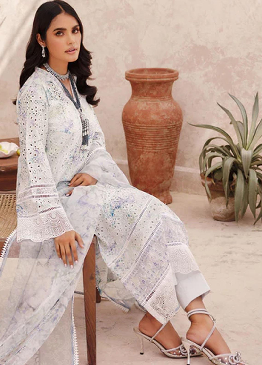 Amal By Motifz Embroidered Lawn Suits Unstitched 3 Piece MT23AM 3736-Lucia - Summer Collection