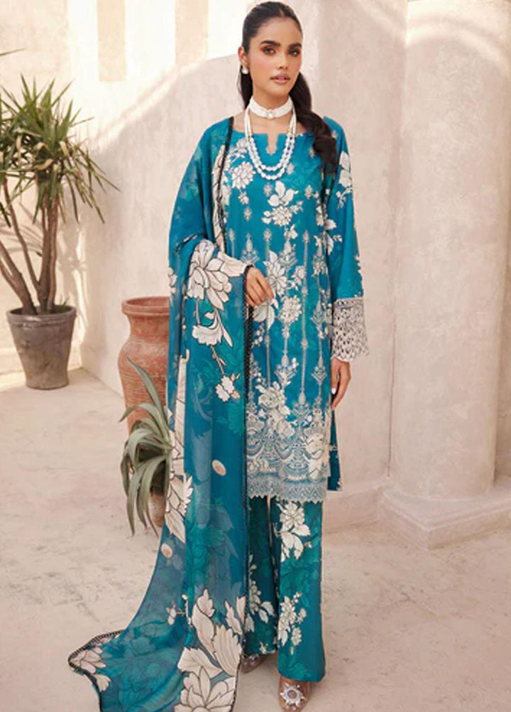 Amal By Motifz Embroidered Lawn Suits Unstitched 3 Piece MT23AM 3737-Lilly - Summer Collection