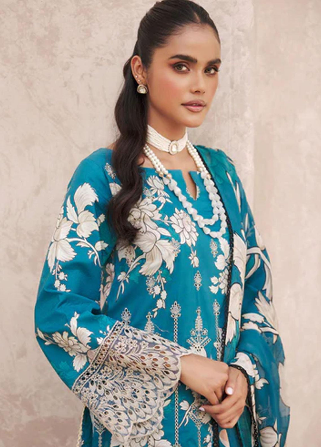 Amal By Motifz Embroidered Lawn Suits Unstitched 3 Piece MT23AM 3737-Lilly - Summer Collection