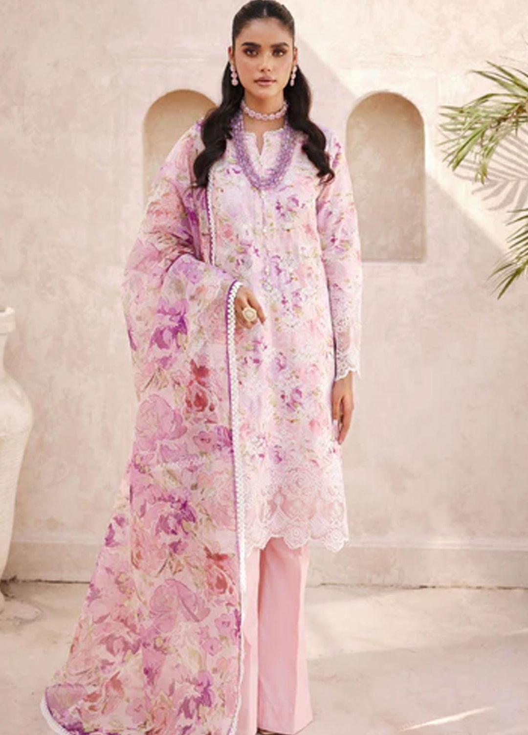 Amal By Motifz Embroidered Lawn Suits Unstitched 3 Piece MT23AM 3738-Leah - Summer Collection