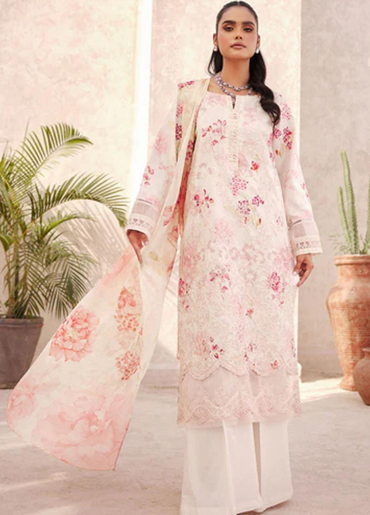 Amal By Motifz Embroidered Lawn Suits Unstitched 3 Piece MT23AM 3739-Mia - Summer Collection