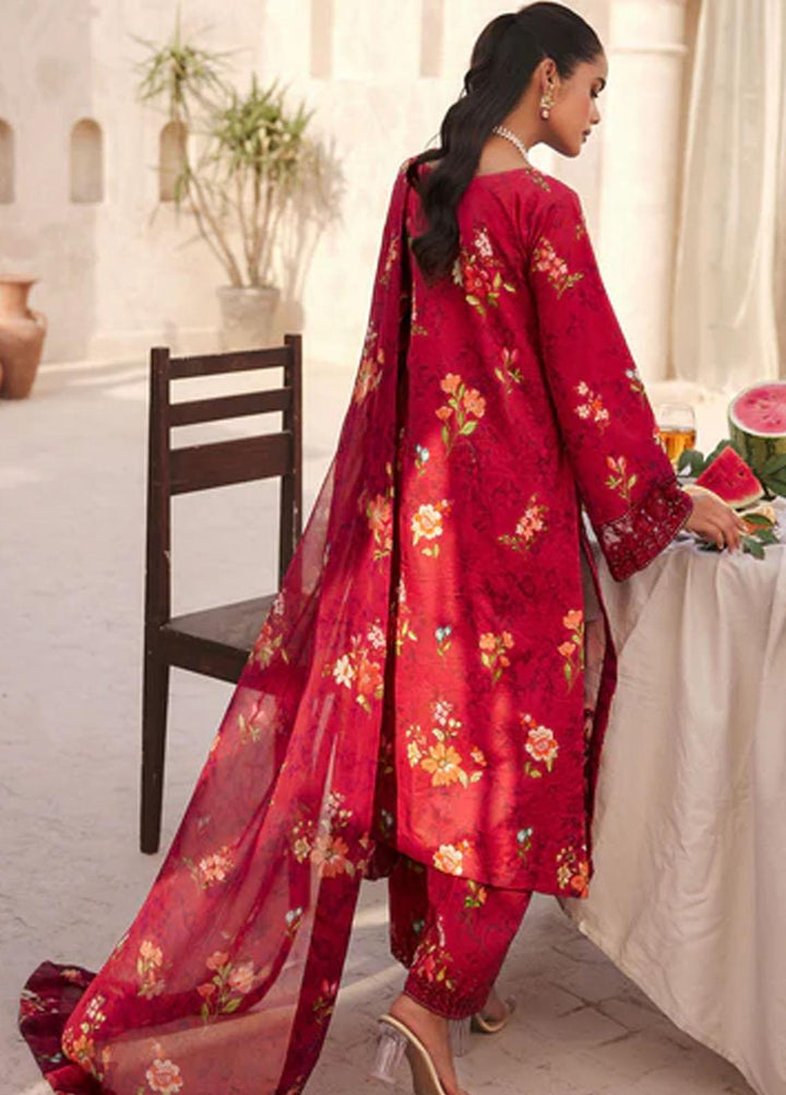 Amal By Motifz Embroidered Lawn Suits Unstitched 3 Piece MT23AM 3740-Eva - Summer Collection