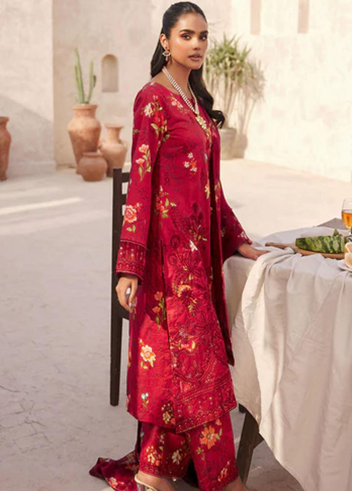 Amal By Motifz Embroidered Lawn Suits Unstitched 3 Piece MT23AM 3740-Eva - Summer Collection