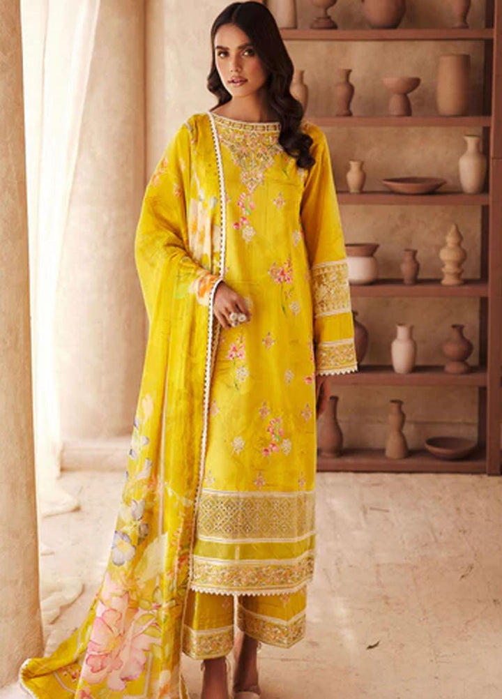 Amal By Motifz Embroidered Lawn Suits Unstitched 3 Piece MT23AM 3741-Elie - Summer Collection