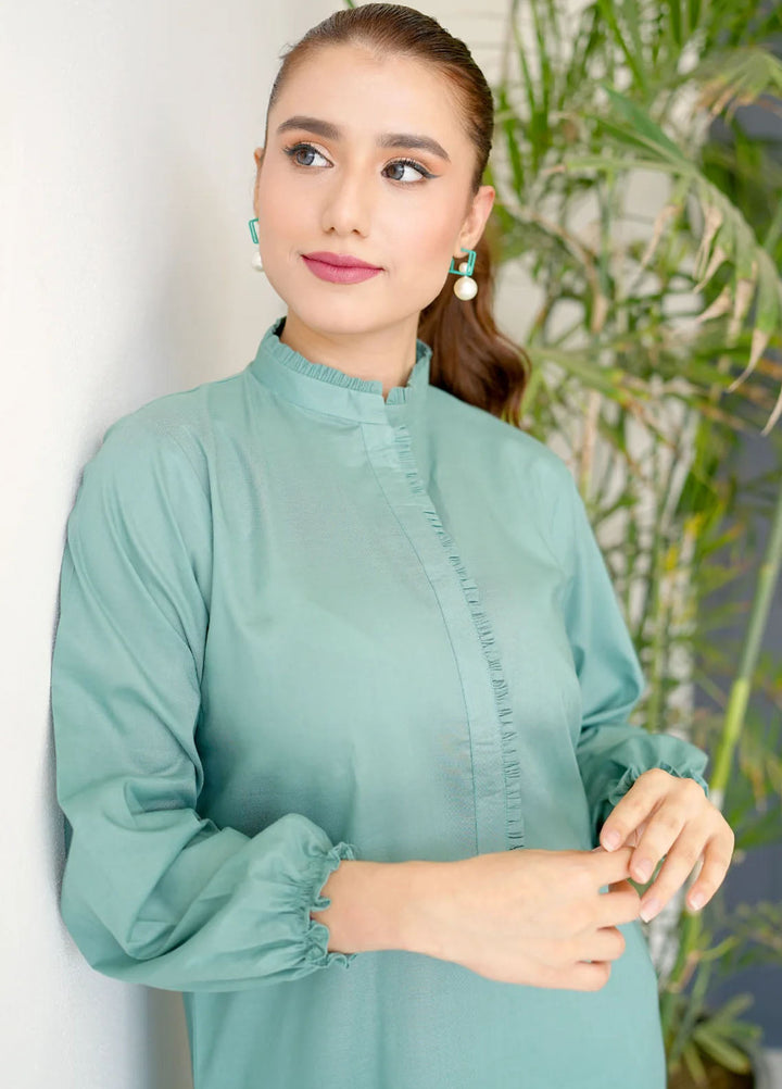 Amal Pret plain Lawn Cotton 2 Piece Suit Jade