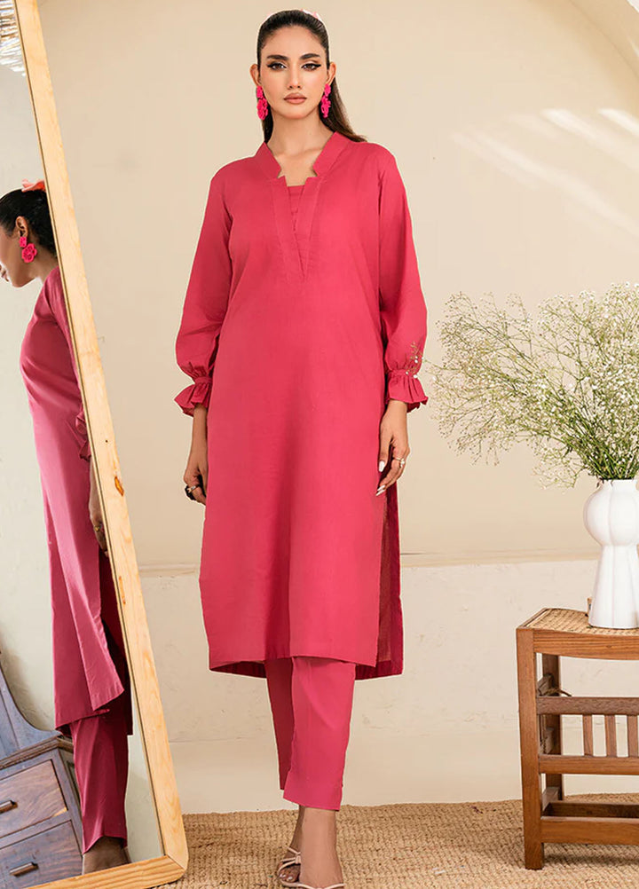 Amal Pret plain Lawn Cotton 2 Piece Suit Orchid