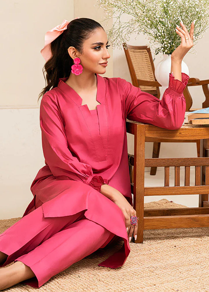 Amal Pret plain Lawn Cotton 2 Piece Suit Orchid
